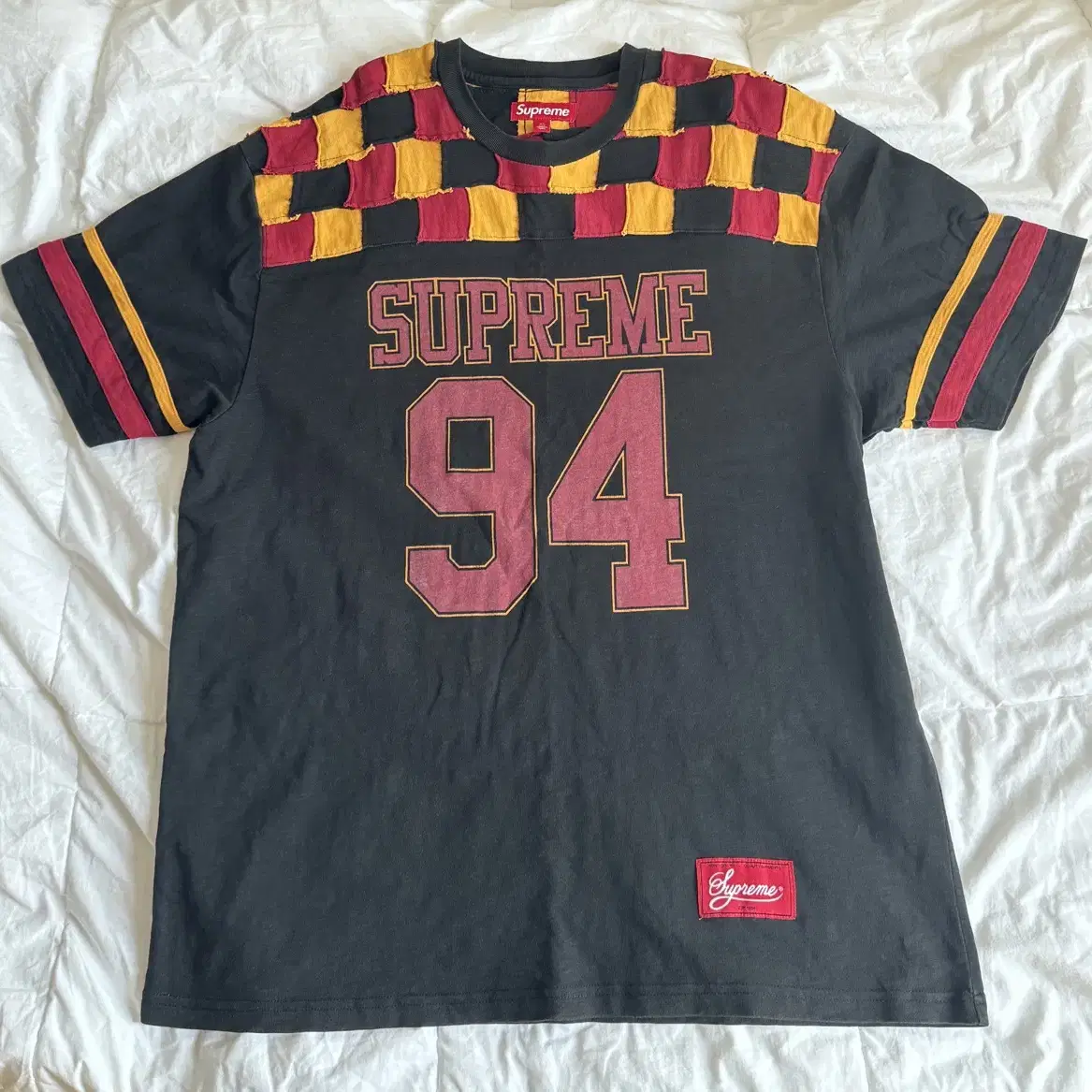 슈프림 패치워크 요케 풋볼 탑 Patchwork Football Top