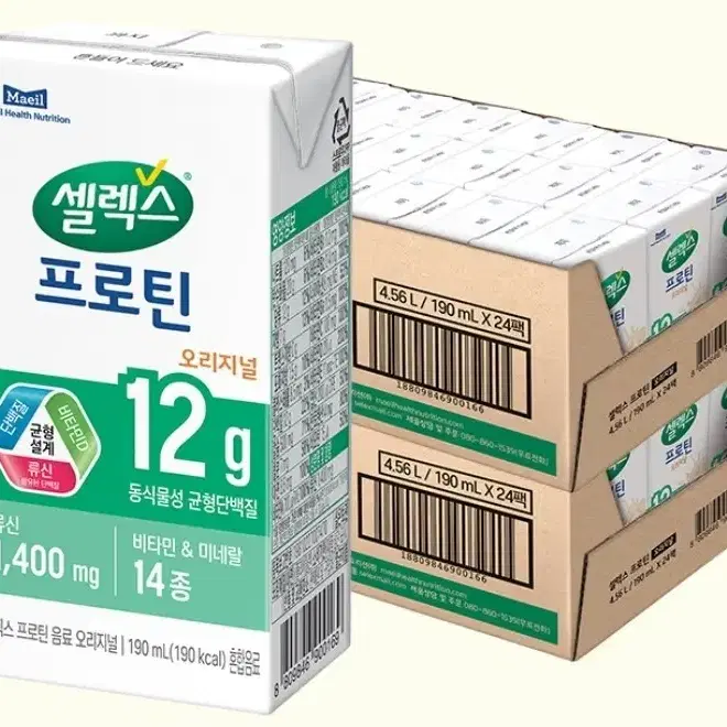 셀렉스 프로틴 음료 190ml 48개