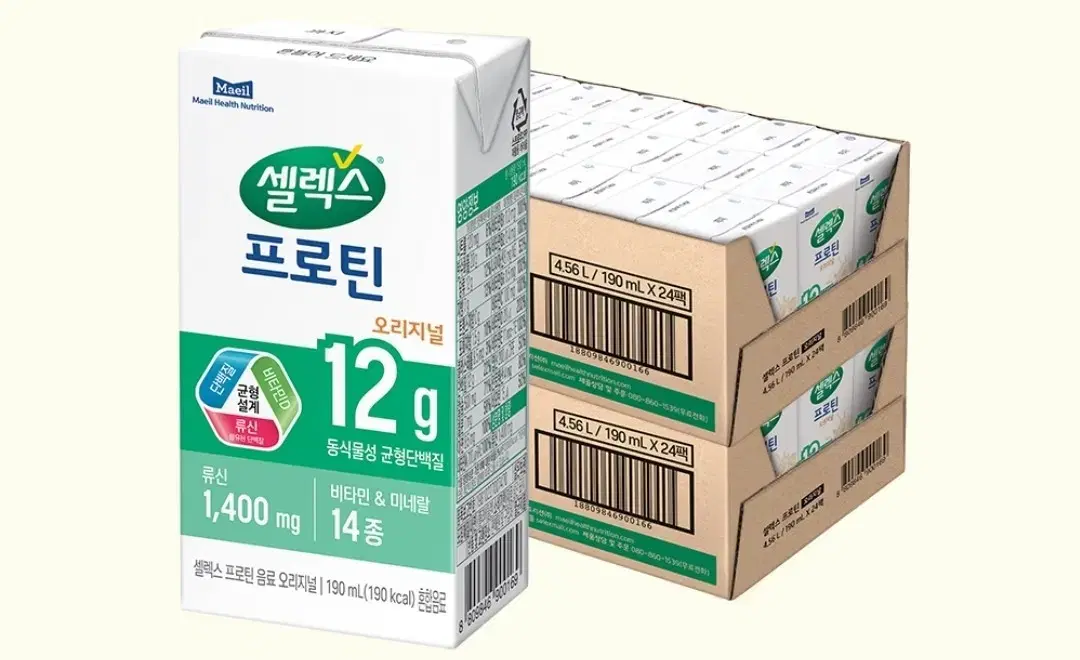 셀렉스 프로틴 음료 190ml 48개