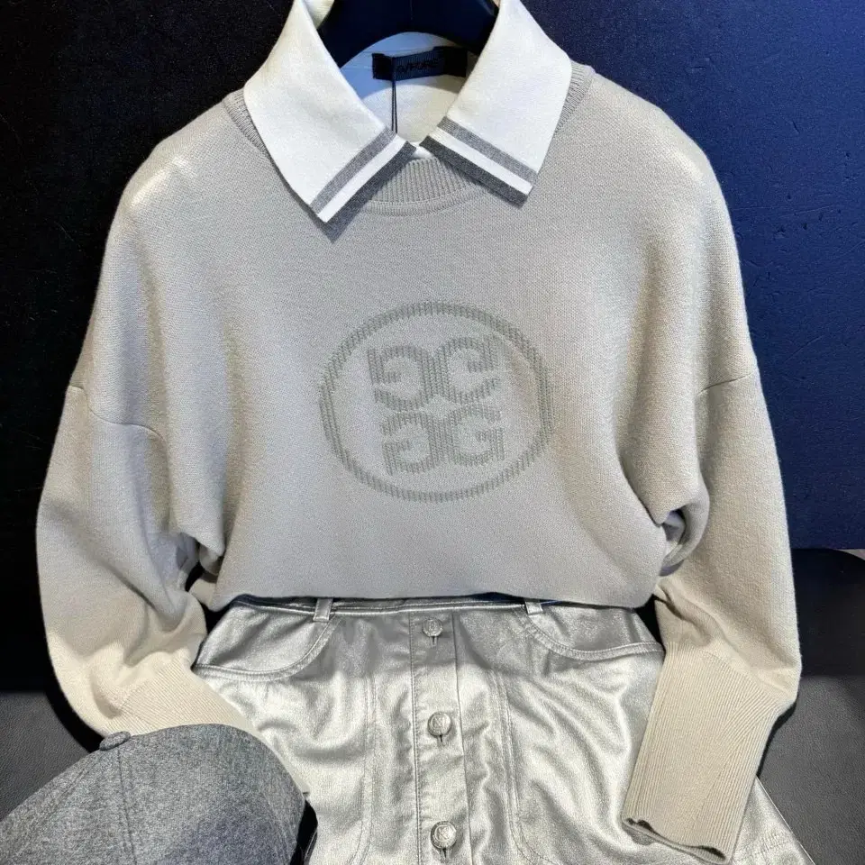 지포어 여성골프상의 CIRCLE G'S CREWNECK(WOMEN)