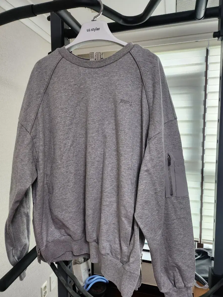 Junge Cotton Side Zip Light Sweatshirt Grays