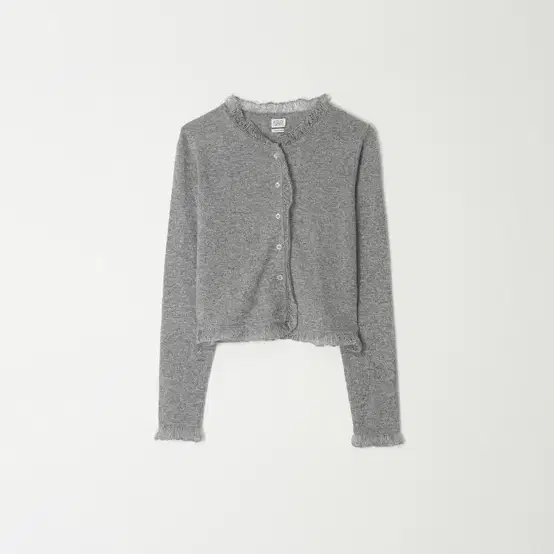 아뜰리에에디션 Cashmere Frill Cardigan 그레이