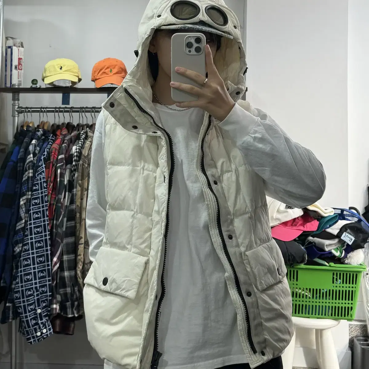 (M) CPcompany 고글 패딩조끼