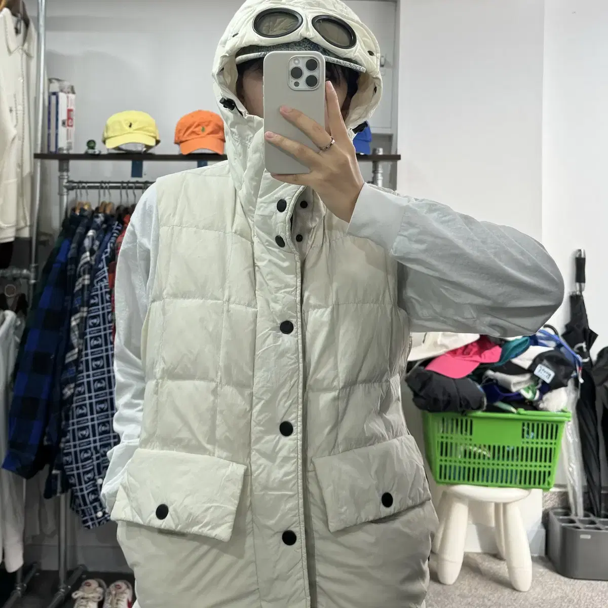 (M) CPcompany 고글 패딩조끼