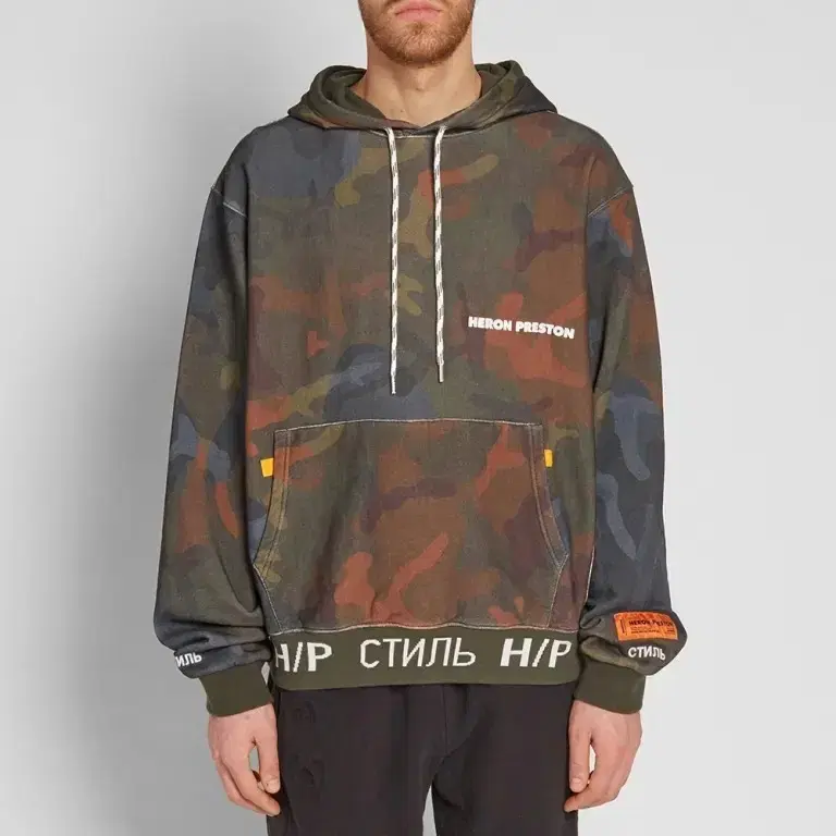 Heron Preston Vintage Overfit Camo Hoodie 105