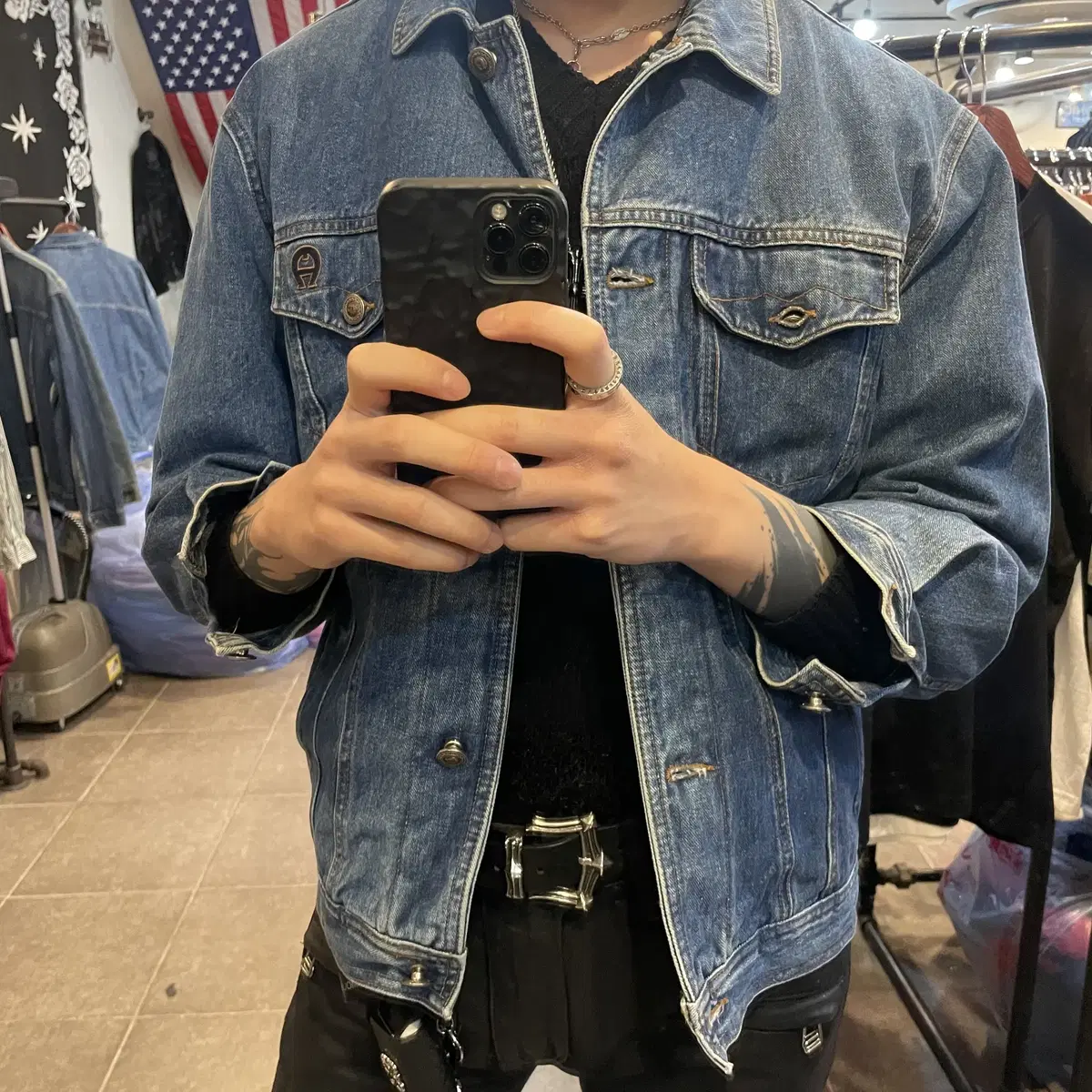 (NO.9) VTG Vintage Pocket Jeans Jacket