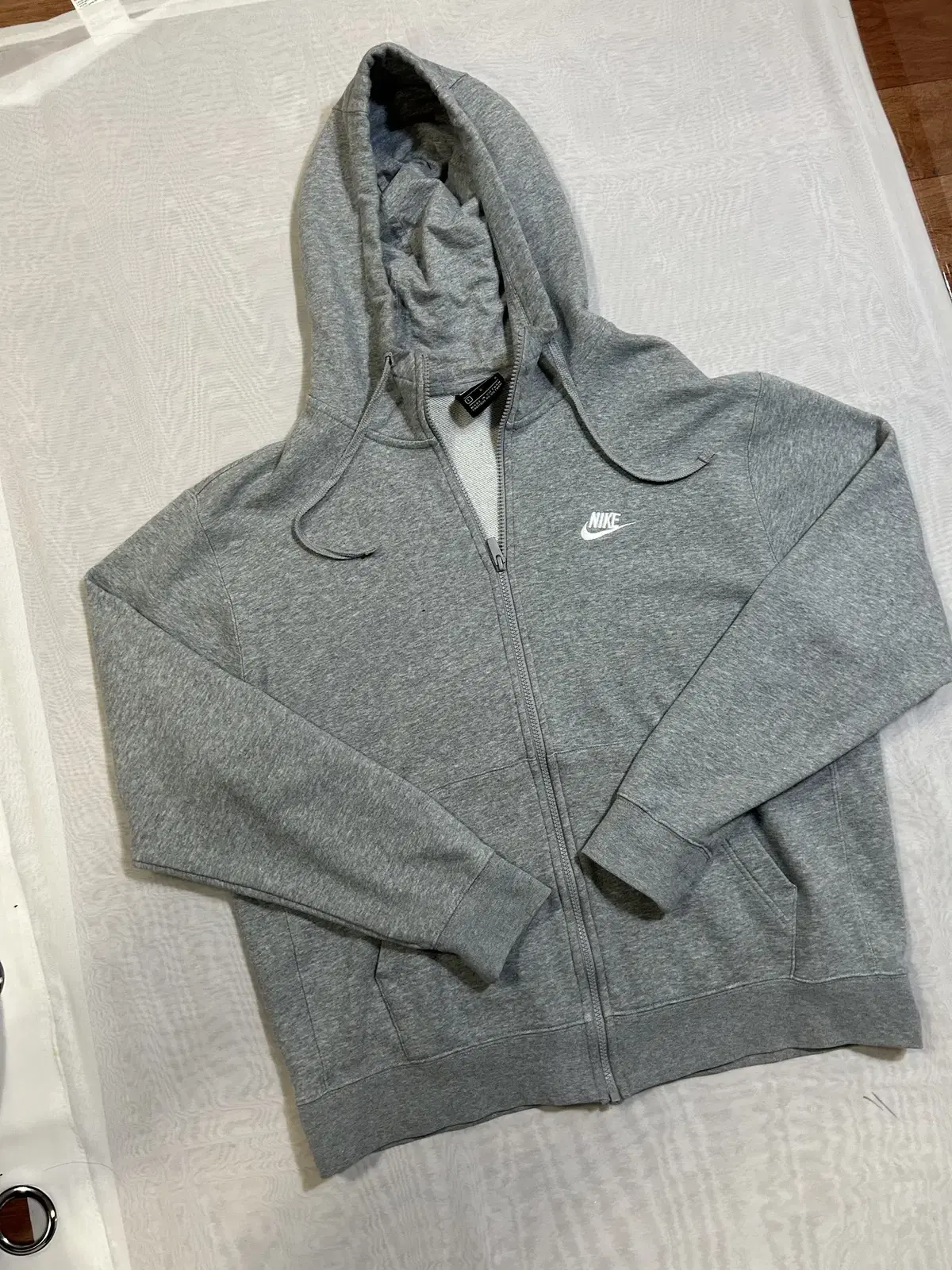 [L] Nike Hoodie Zip Up Gray