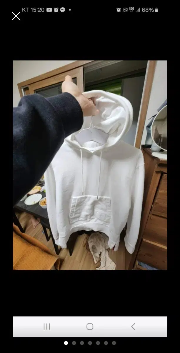 Thom Browne White Three Stripe Hoodie