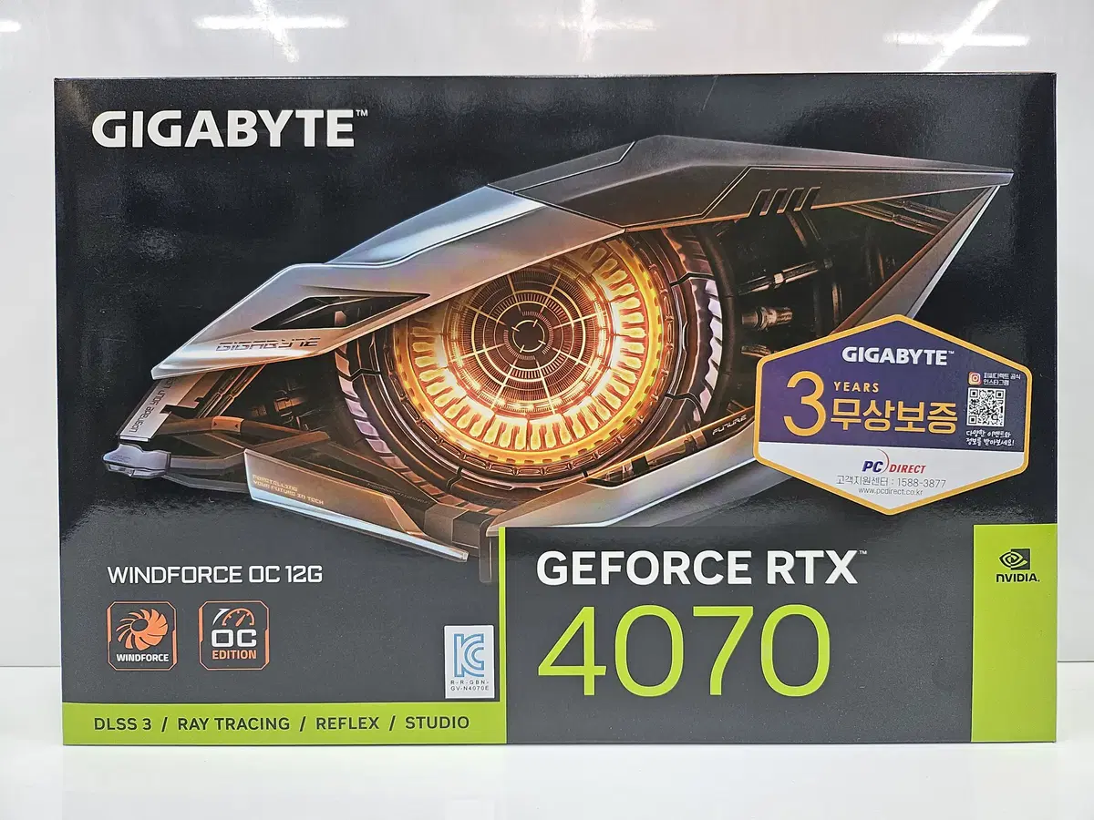 기가바이트 RTX4070 윈드포스 OC 12GB 풀박스 AS 27년 3월