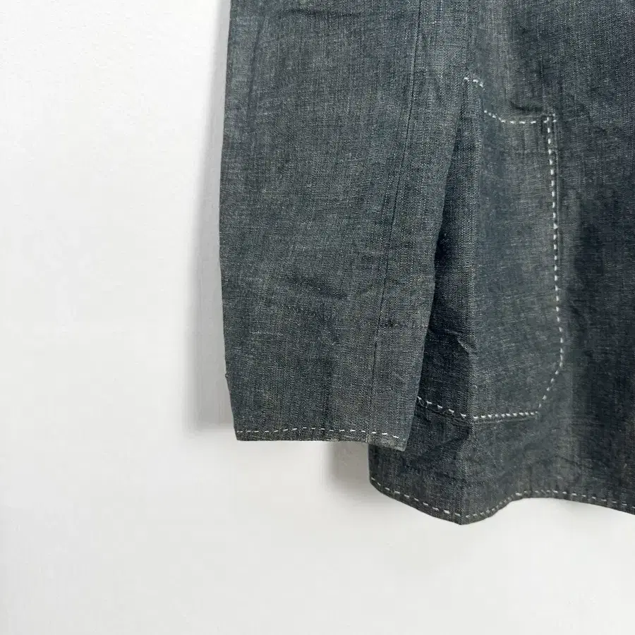 vintage contrast pocket denim blazer