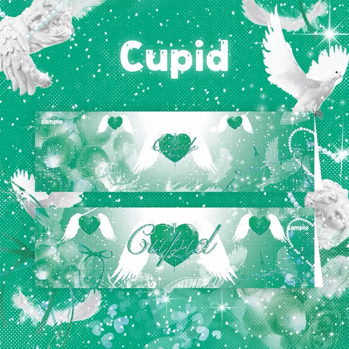 [자체제작] Cupid 초록 헤더택