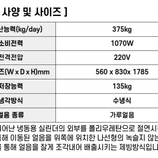 호시자키 F-801MWH 조각얼음 가루얼음 제빙기 FM-480