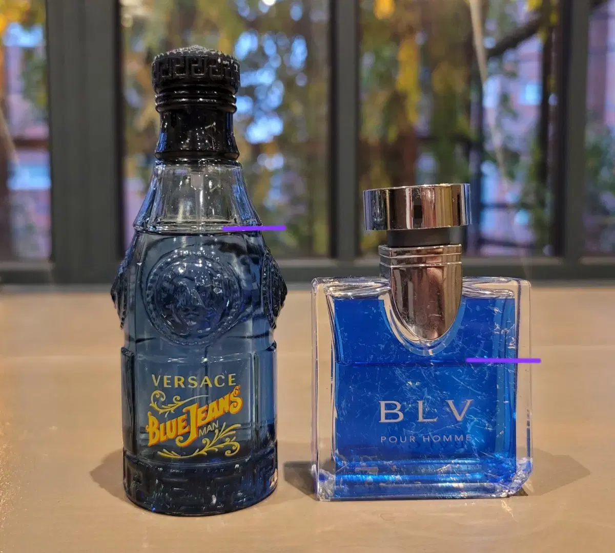 (일괄)베르사체 블루진 EDT 75ml+불가리 맨 30ml 향수