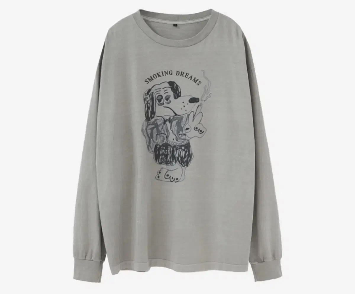 [2] Polyester Bloo Dog Long Sleeve - Vintage Gray