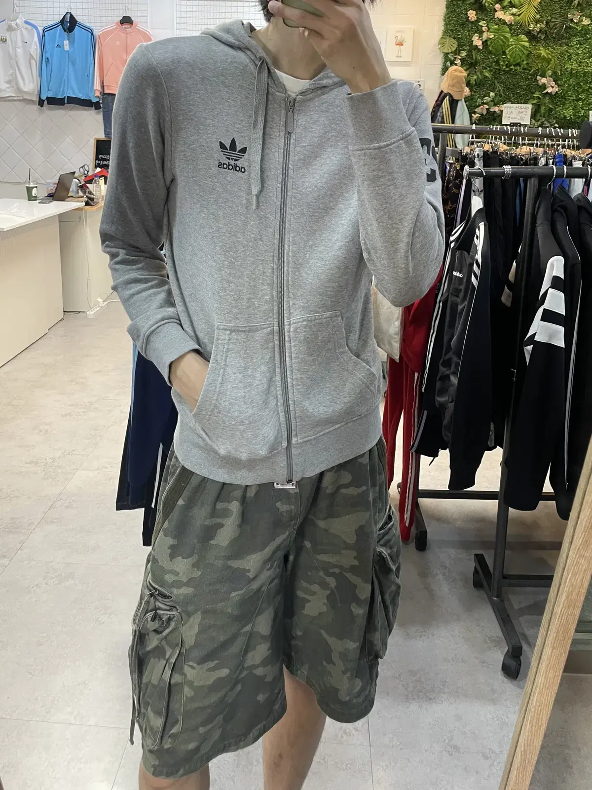 Adidas Gray limited edition Hoodie Zip Up