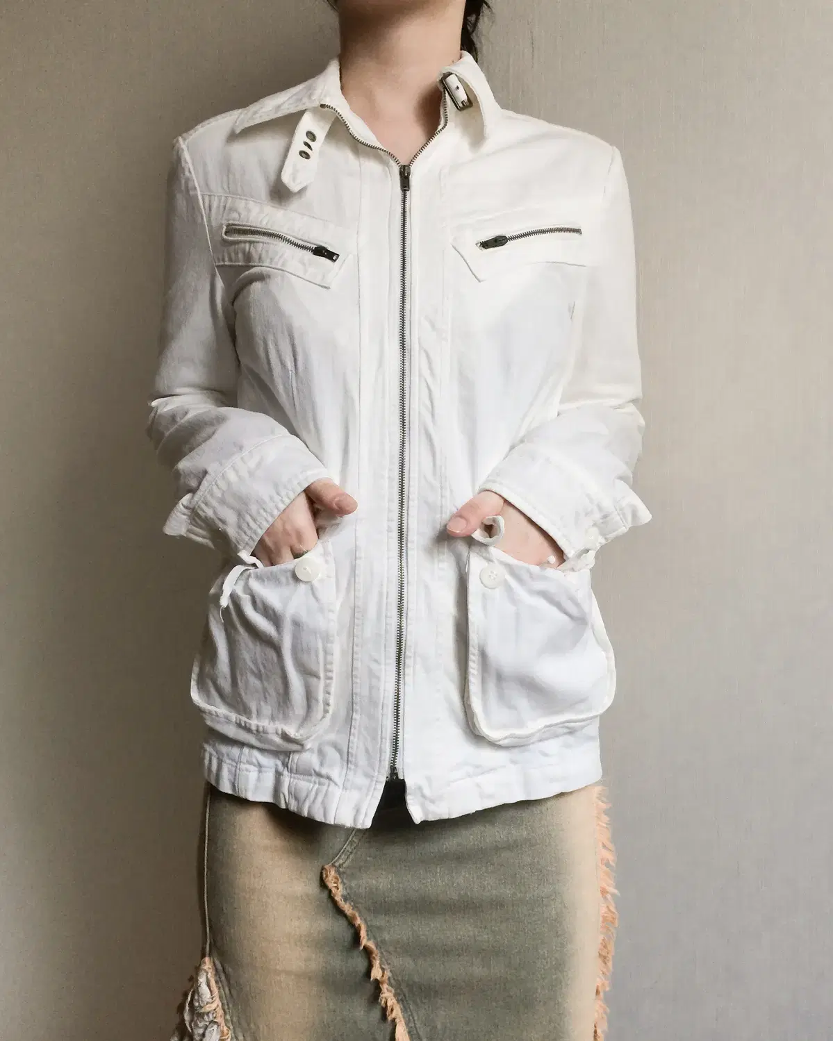 max&co belted cotton jacket