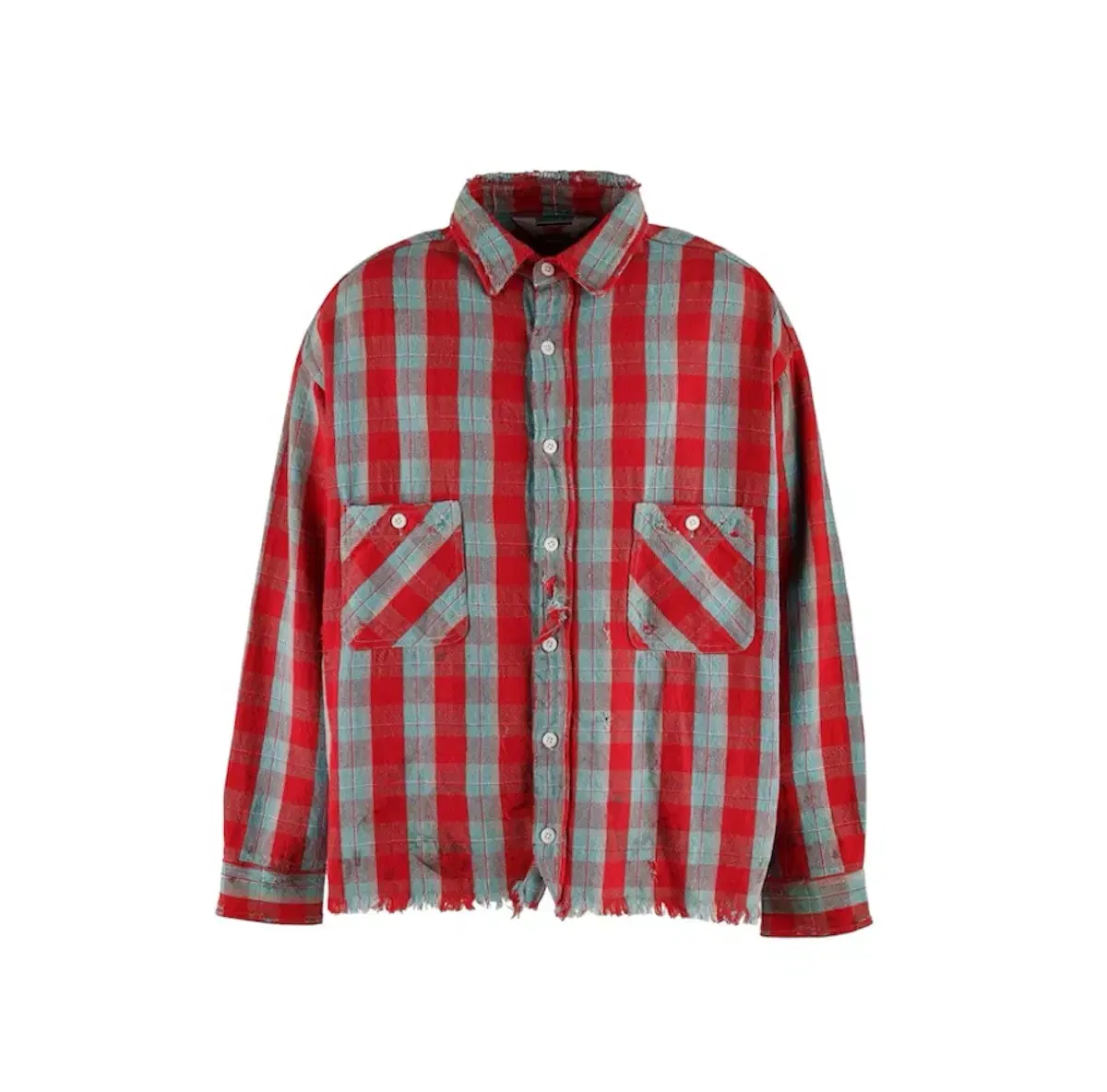 24ss) Saint Michael Check Shirt Red