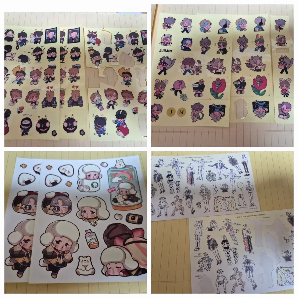 BTS Jimin/Park Jimin unofficial goods Fanart sticker bulk WTS