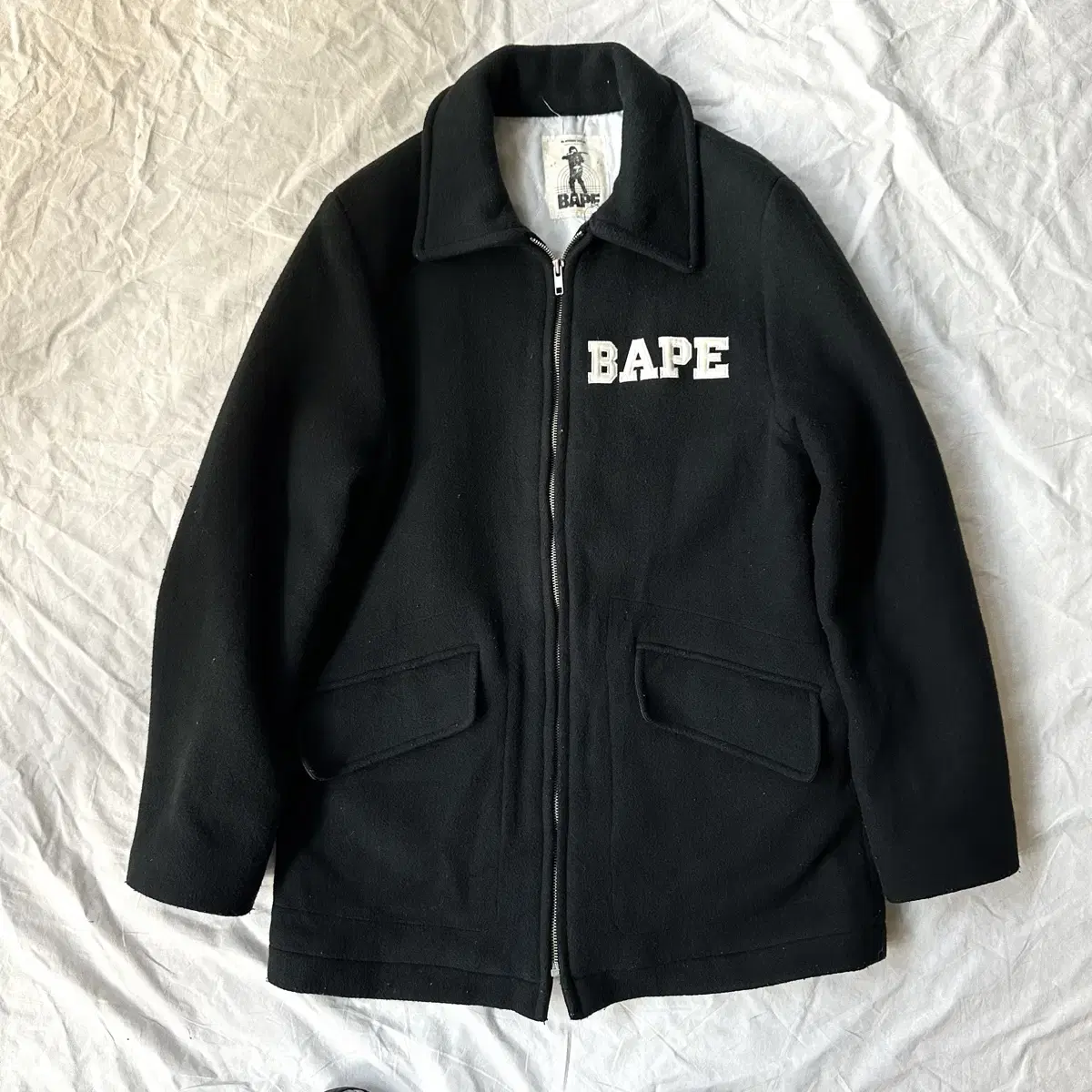 90's 빈티지 베이프 bape 울 코트