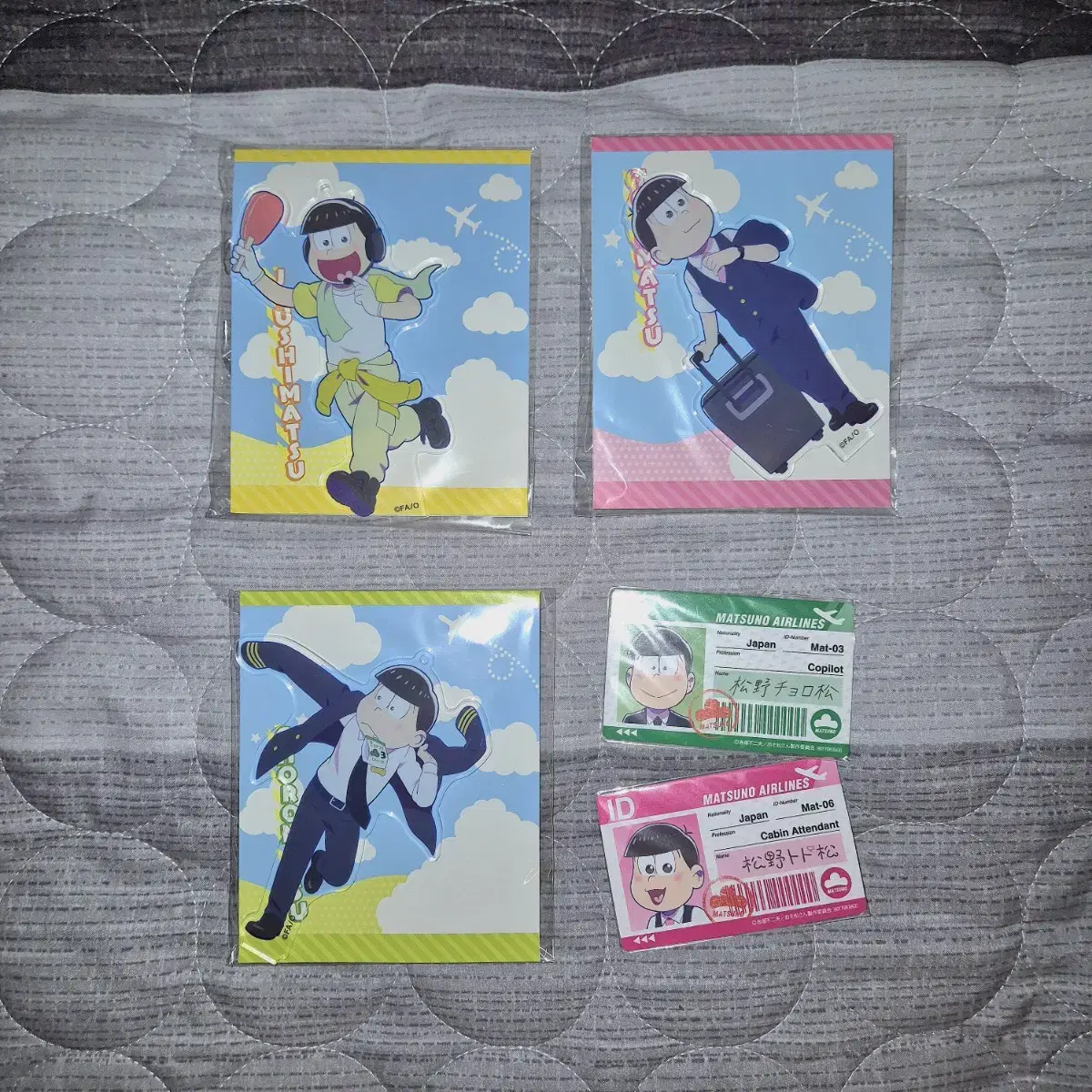 Osomatsu Sangyo Matsu acrylic stand kard Choromatsu Jushimatsu Todomatsu