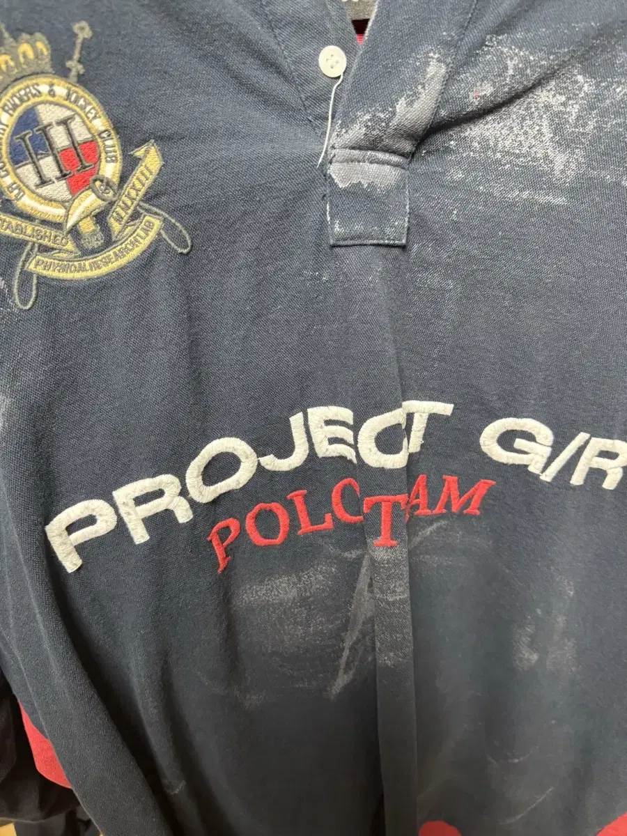 ProjectGR Dirty Polo Layered Navy