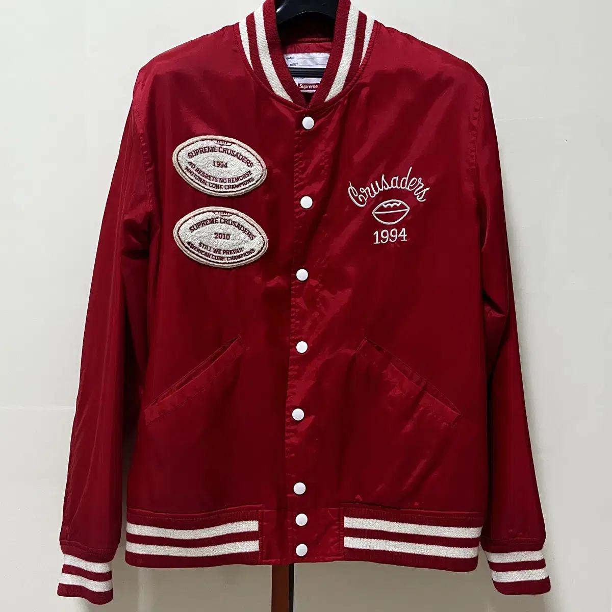 [size M] Supreme Varsity Jacket Red