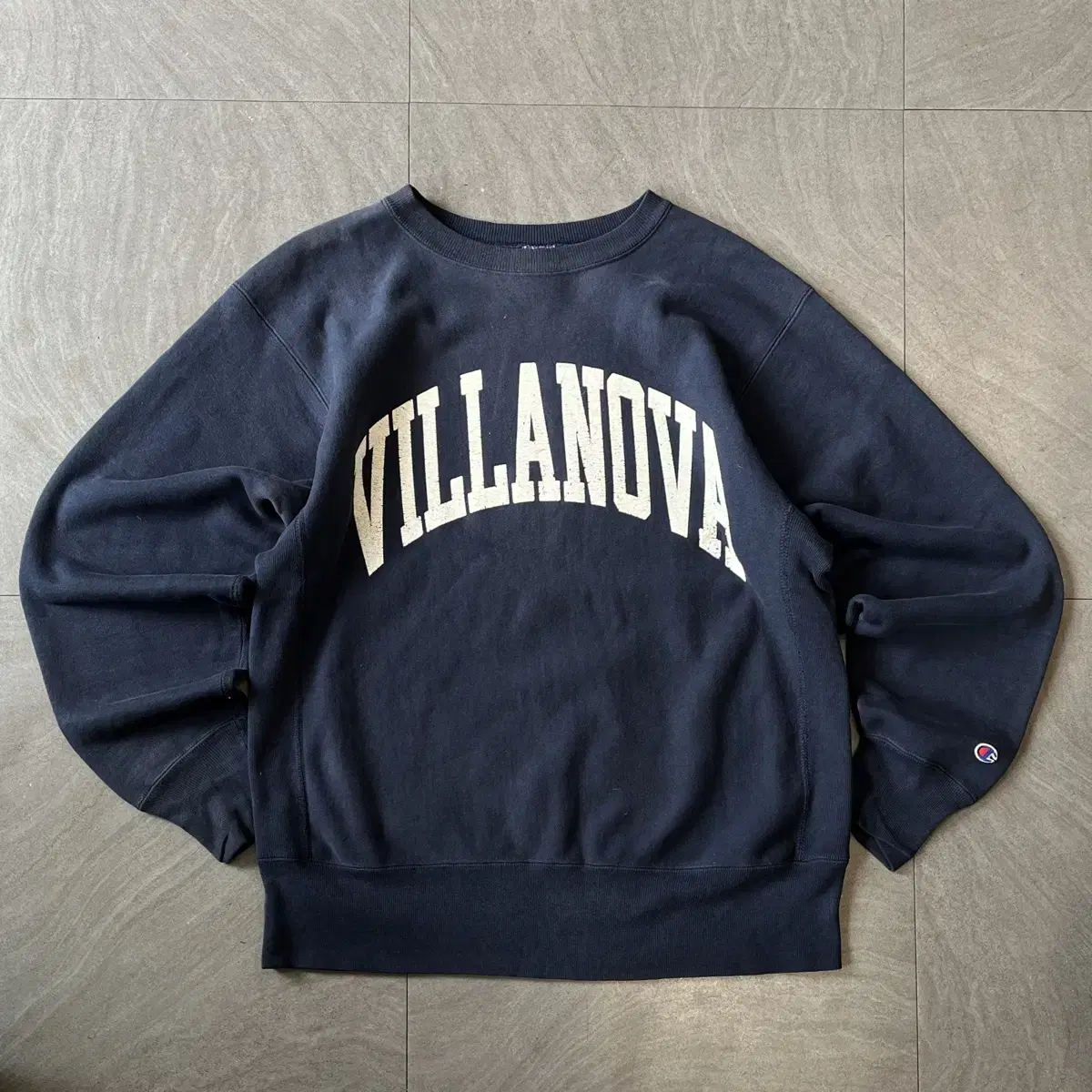 90s American Production Champion Reverse Weave Navy Sweatshirt Man to Man