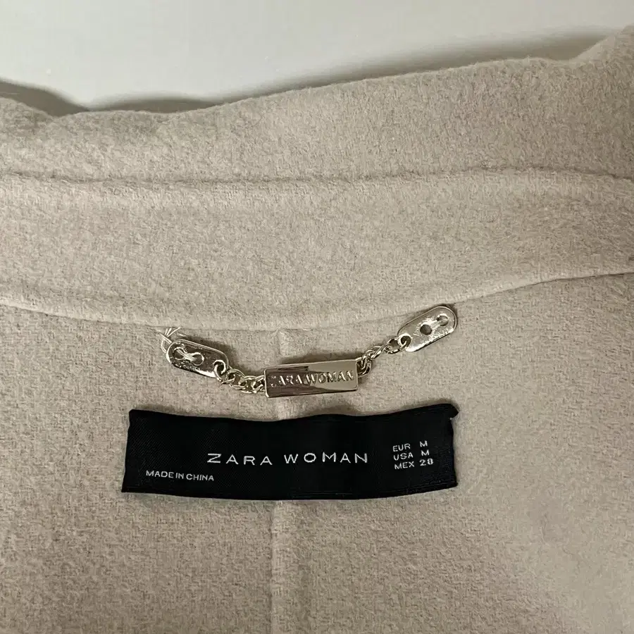 M) 자라 ZARA 핸드메이드 울 코트