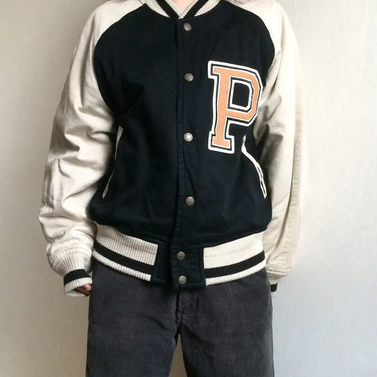 Cotton varsity jacket