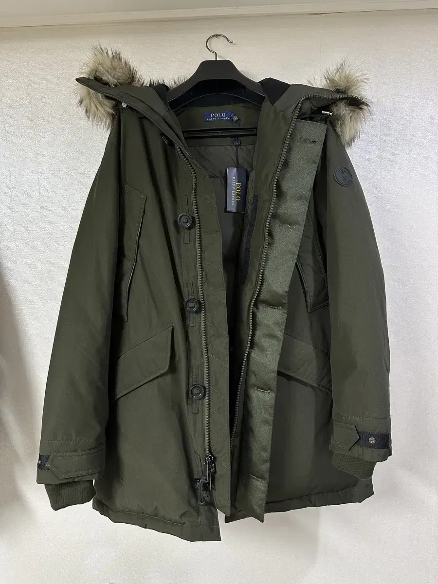 Polo puffer trim down parka padding