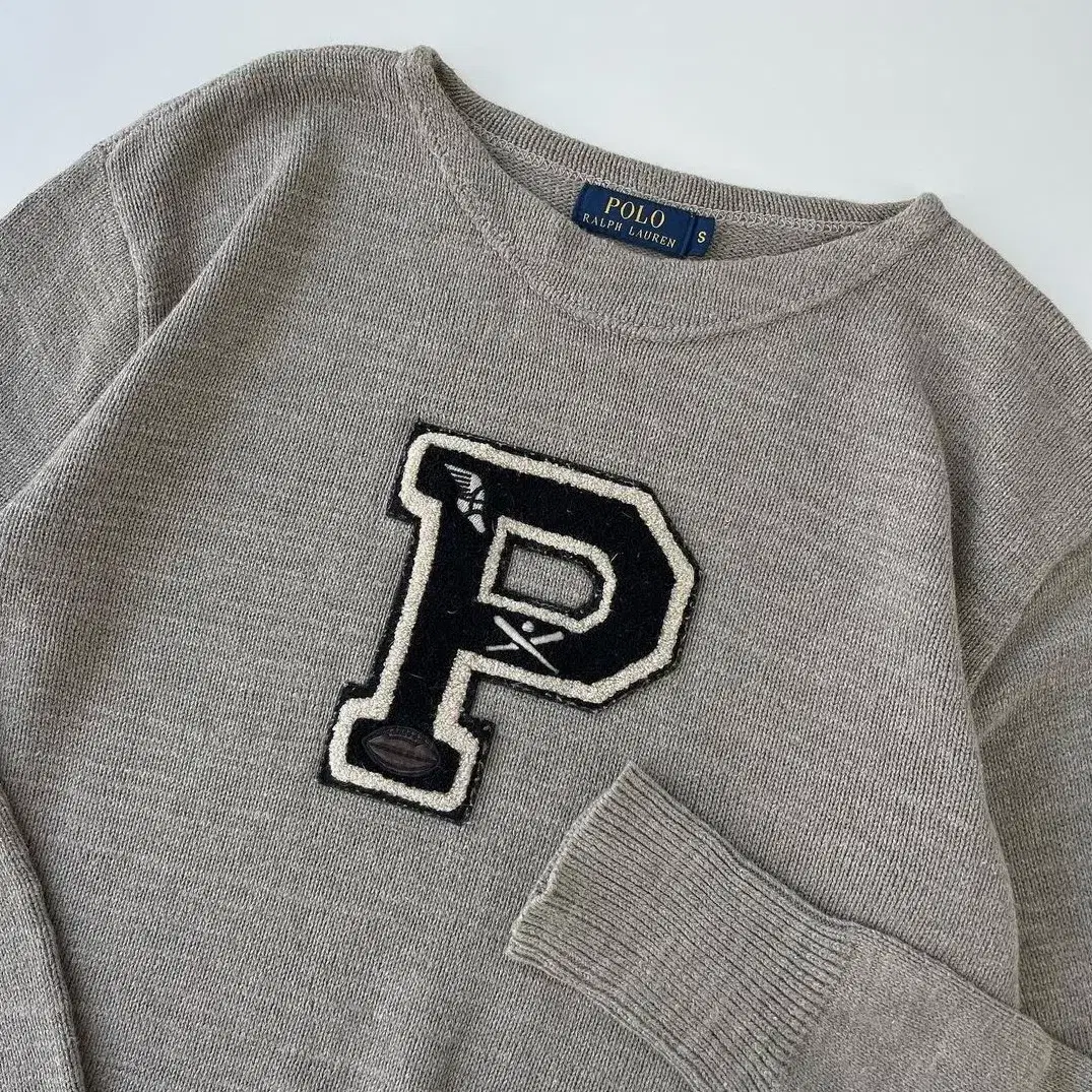 폴로 P로고 니트 Polo gray knit