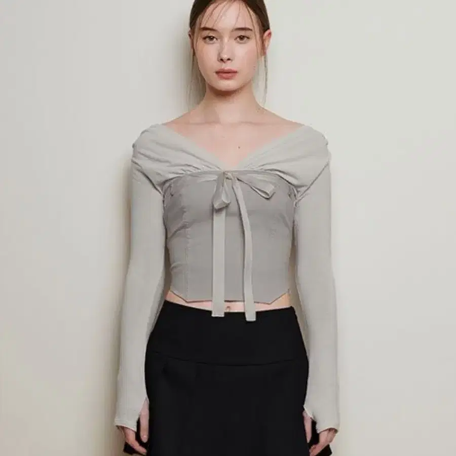 낫유어로즈 미우탑 그레이 Miu Top Gray