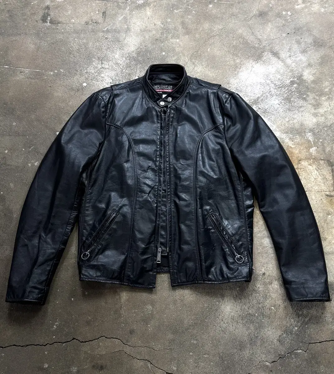 [48]80's USA Vintage Leather Jacket Leather Jacket Rider Motorcycle Jacket