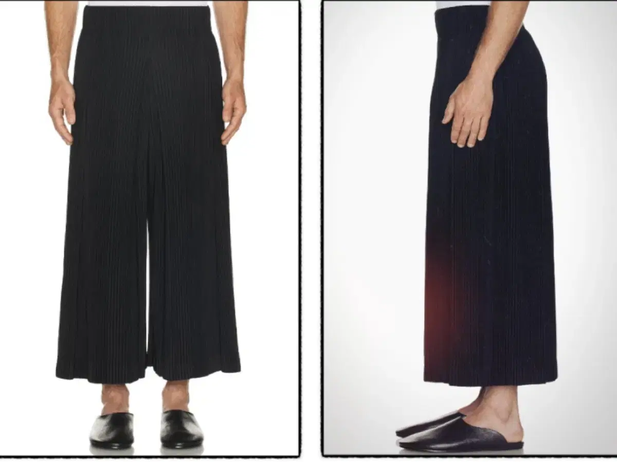 Issey Miyake Homme Plissé Hakama Trousers Long Black 1 size