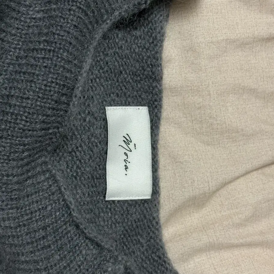 모이아 니트 moia reverse mohair knit