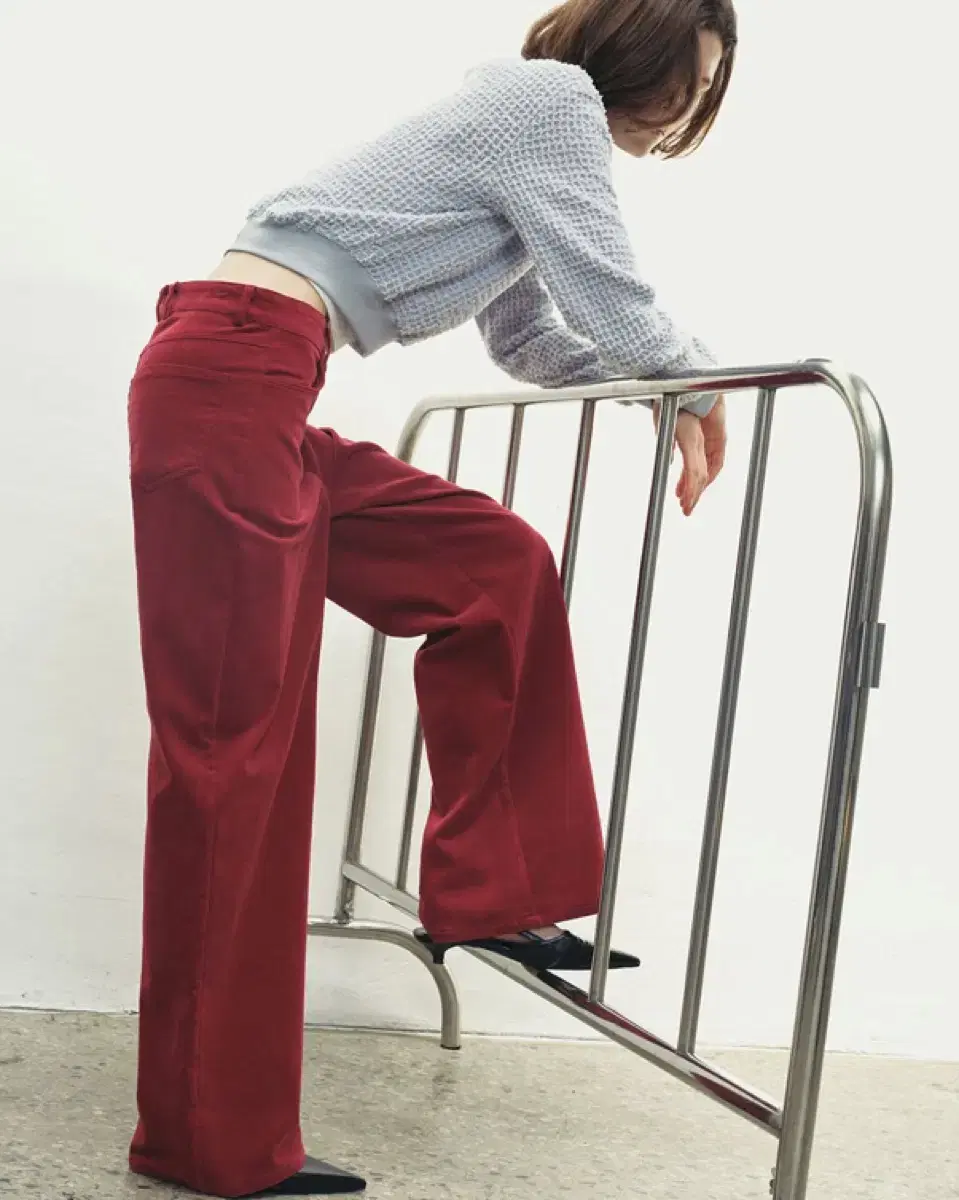 소이르 corduroy wide pants (s)