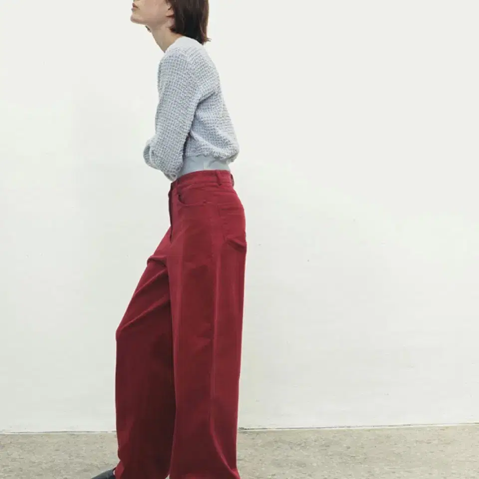 소이르 corduroy wide pants (s)