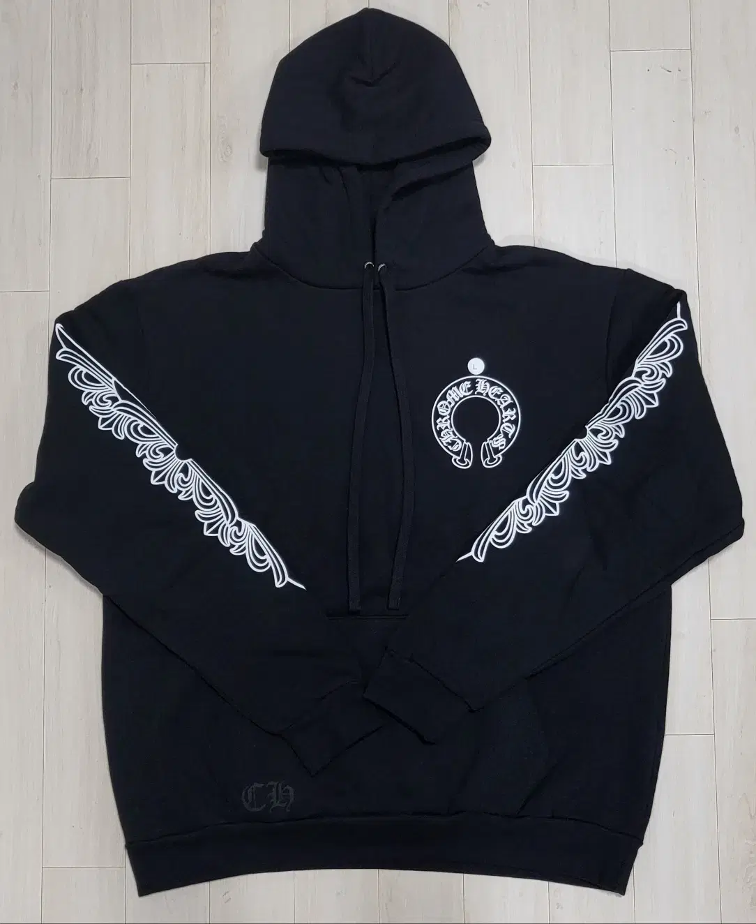 Chromehearts Horseshoe Floral Fleece Hoodie - Black L