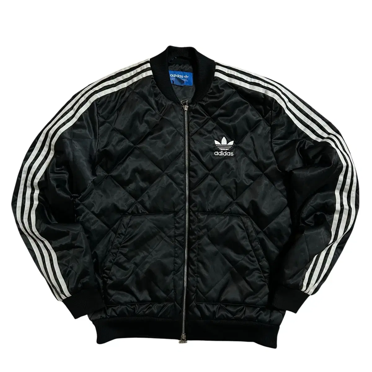 Adidas Black Quilted Bomber Jacket (100)