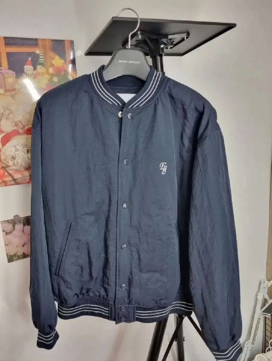 Espionage Nylon Bench Jacket L Dark Navy