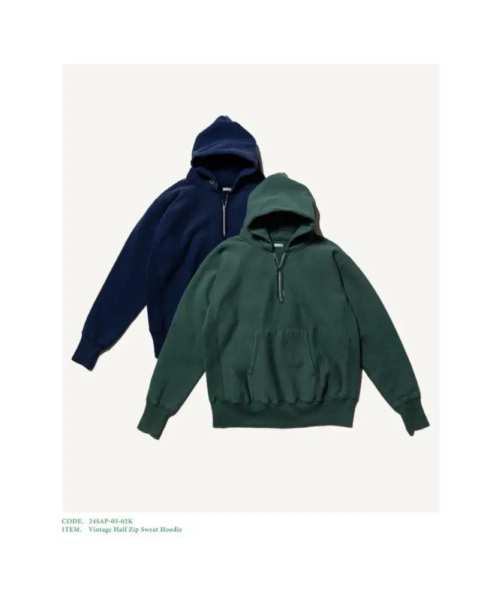 Apres-Season Vintage Half-Zip Hoodie Green 3