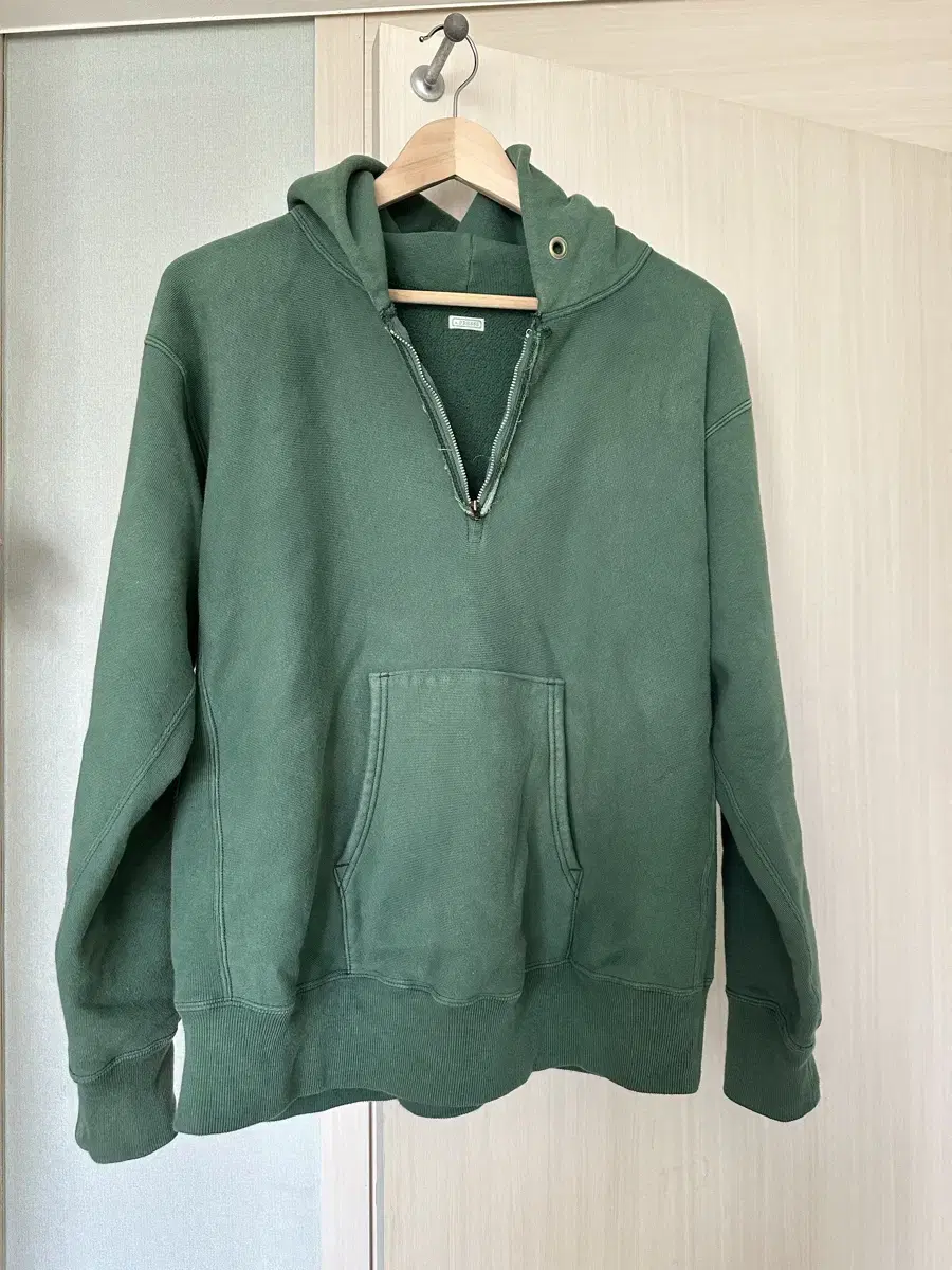 Apres-Season Vintage Half-Zip Hoodie Green 3