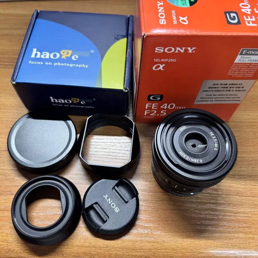 소니 40g FE40mm 2.5 g렌즈 판매(하오게 후드)