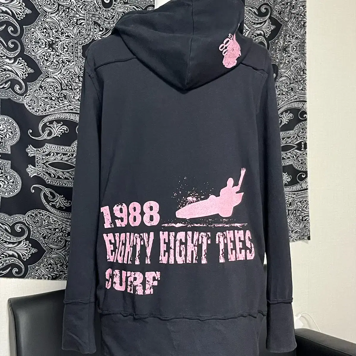 PINK LETTERING KITSCH HOOD ZIP-UP