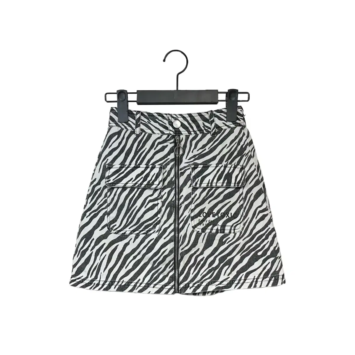 ZEBRA ZIP DETAIL SKIRT