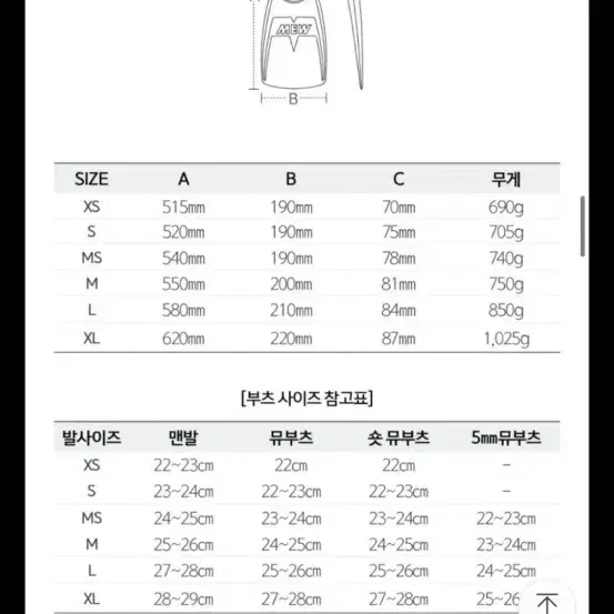 스킨스쿠버 프리다이빙 핀 오리발