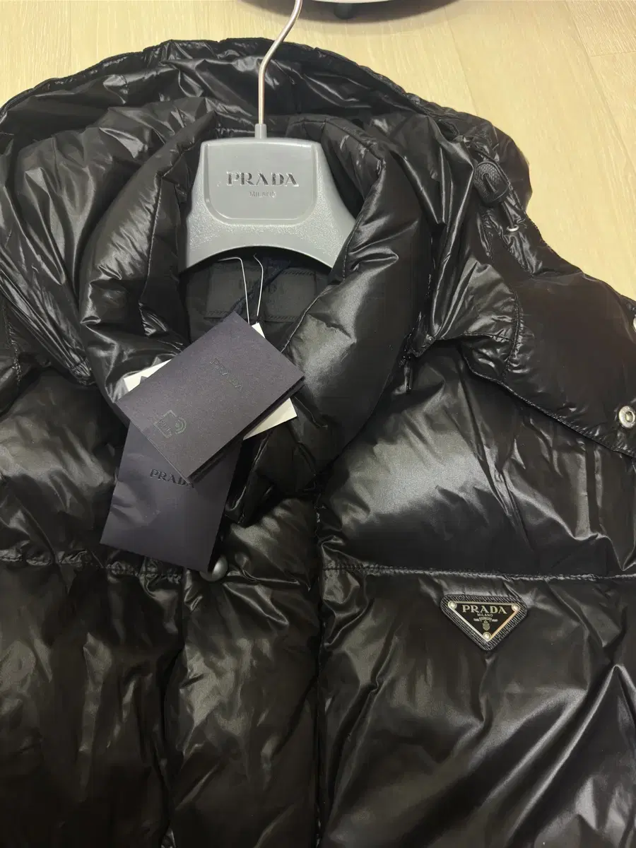 (M) Prada Rina nylon down coat black