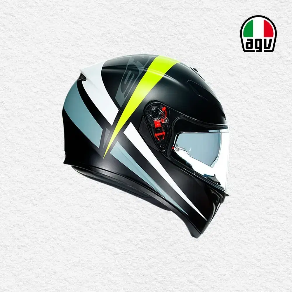 AGV 무광 선바이저 풀페이스 헬멧 K-3 SV SPIN 46 TOP