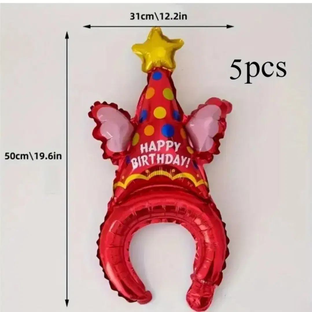 풍선50개, 머리띠2개, 토퍼2개