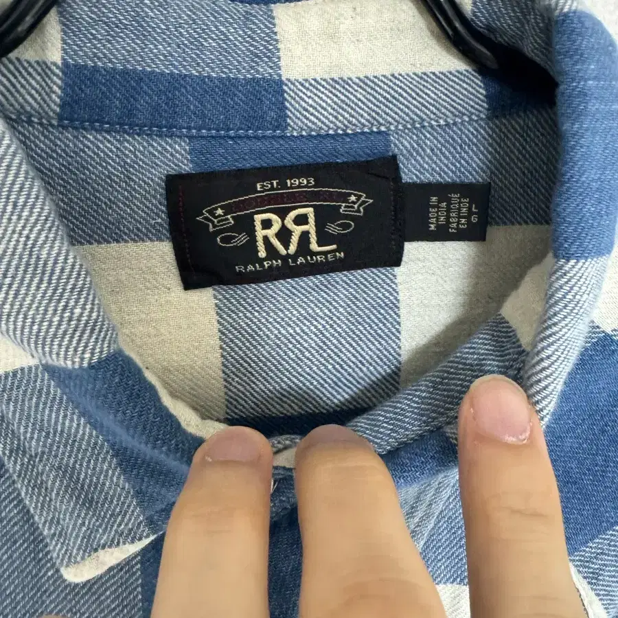 RRL 슬림핏 웨스턴 플래드 체크 셔츠 L (더블알엘 김원중)